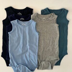 Primary sleeveless onesie bodysuit set of 5